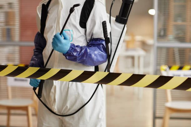 Professional Biohazard technician working in Unionville Center, OH